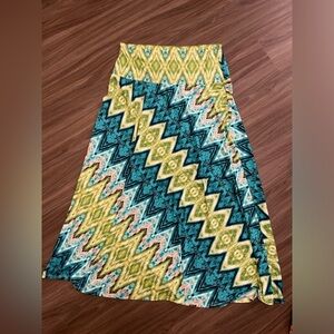 Allison Taylor Colorful Geometric Maxi Skirt size XL